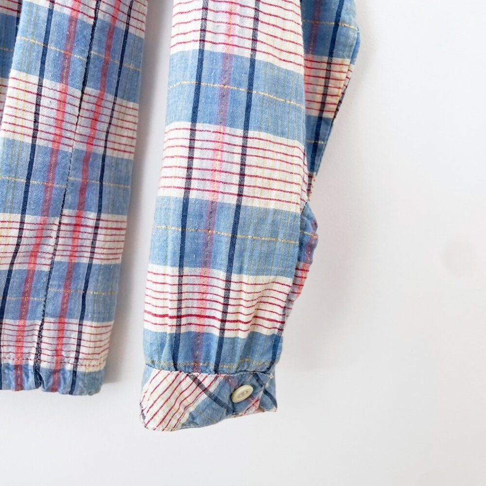 Think Positive Vintage Cotton Gauze Striped Pullover XS/S - Picture 8 of 16